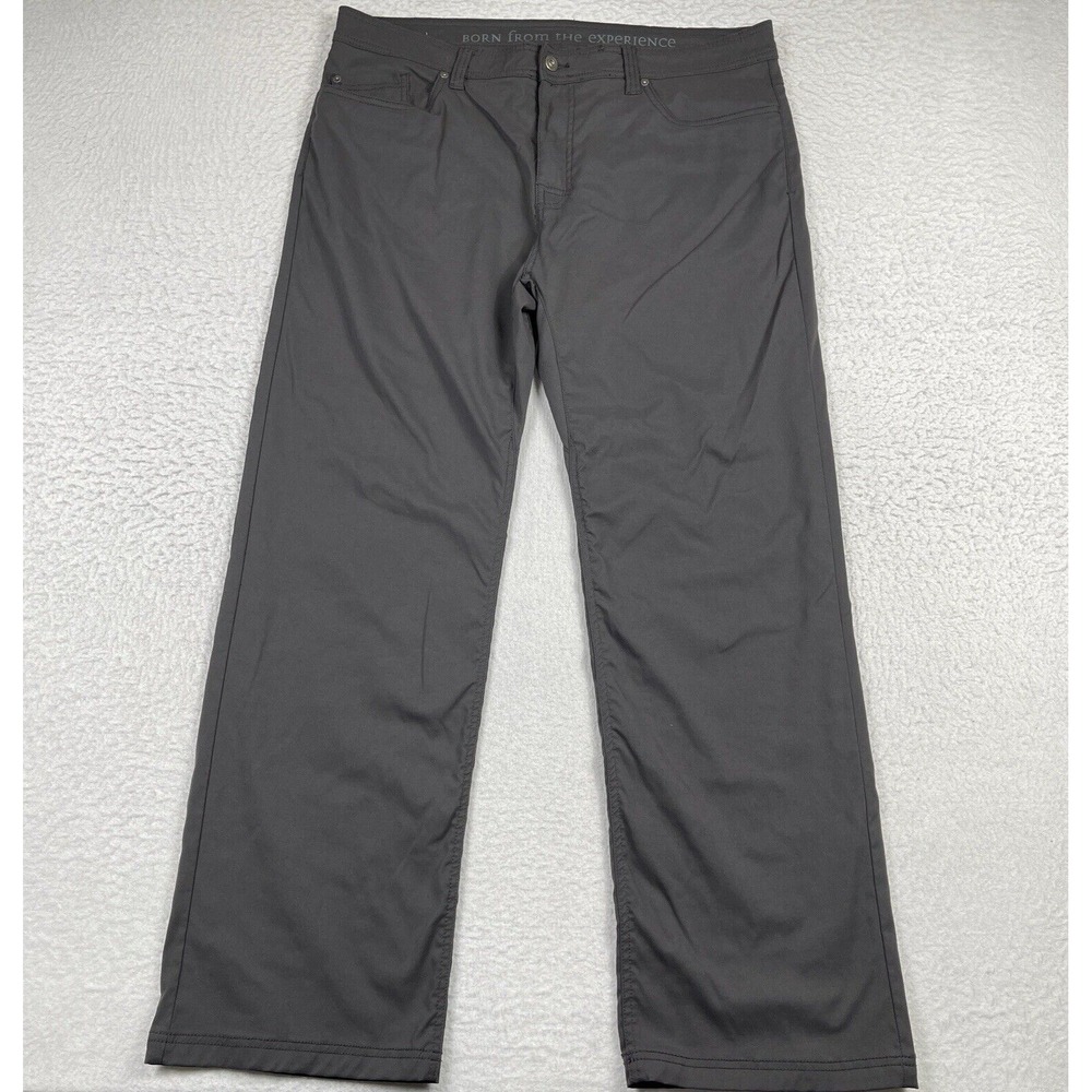 Prana Pants Mens 40x32 Slim Gray Brion Hiking Camping Traveler Gorpcore Workwear